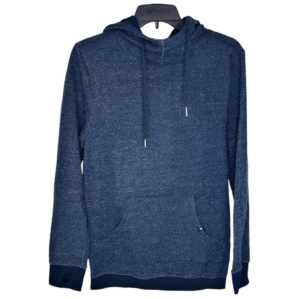Pact Organic‎ Cotton Hoodie Wmn XS Navy Blue Pullover Kangaroo Pocket Sweatshirt